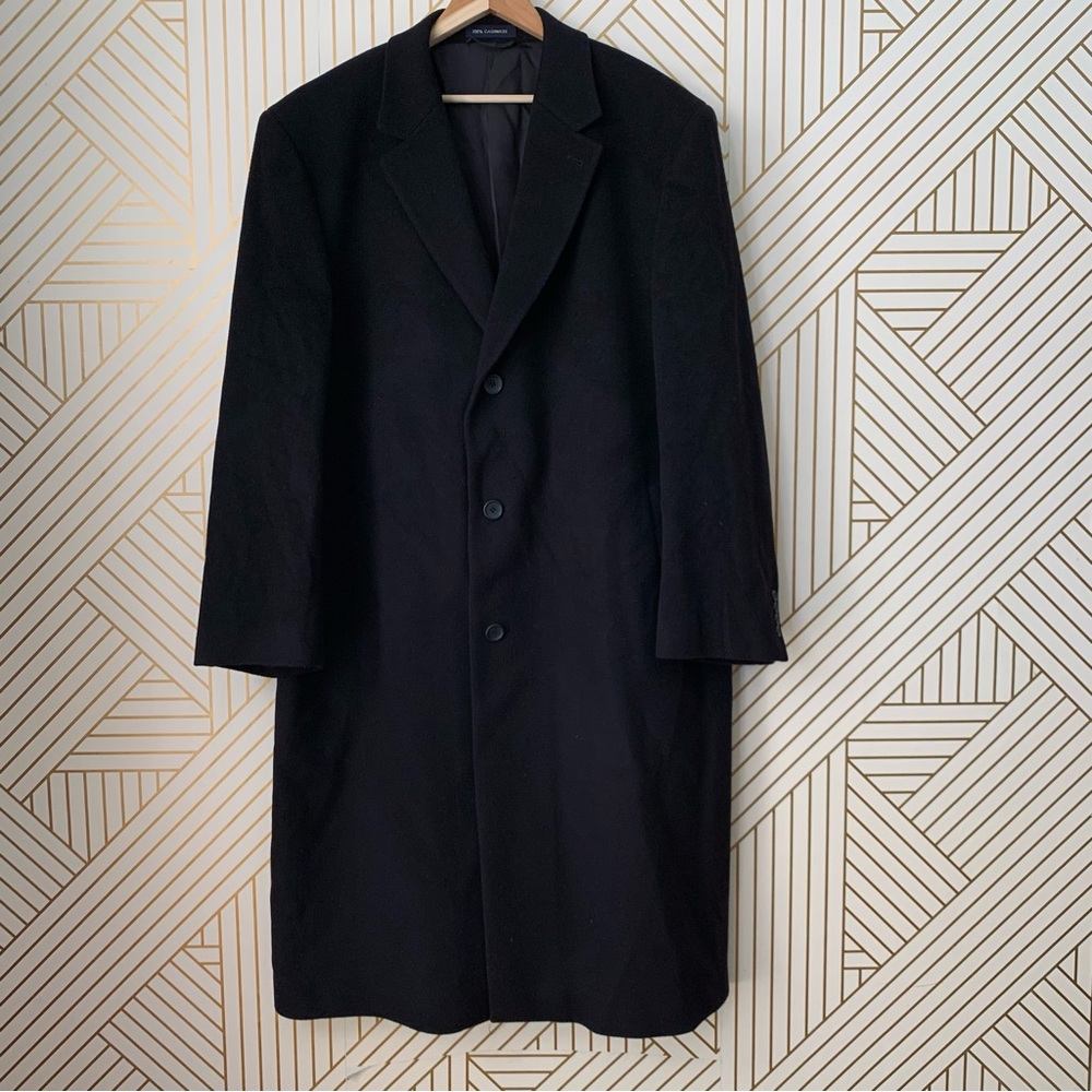 Daniel Cremieux 100% Cashmere Top Coat Overcoat 
Peacoat black 48L for Dillards - Picture 11 of 12